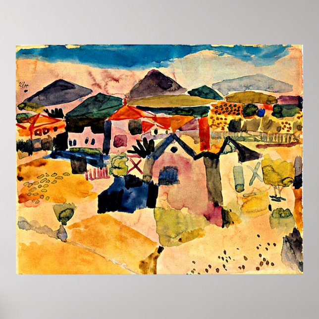 Aussicht auf Saint Germain, Paul Klee, Poster (Vorne)
