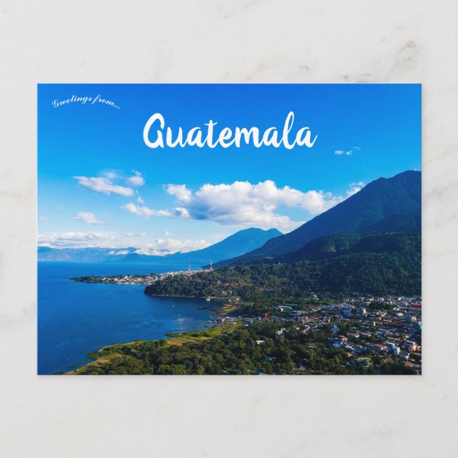 Aussicht auf San Juan La Laguna Guatemala Postkarte (Vorderseite)