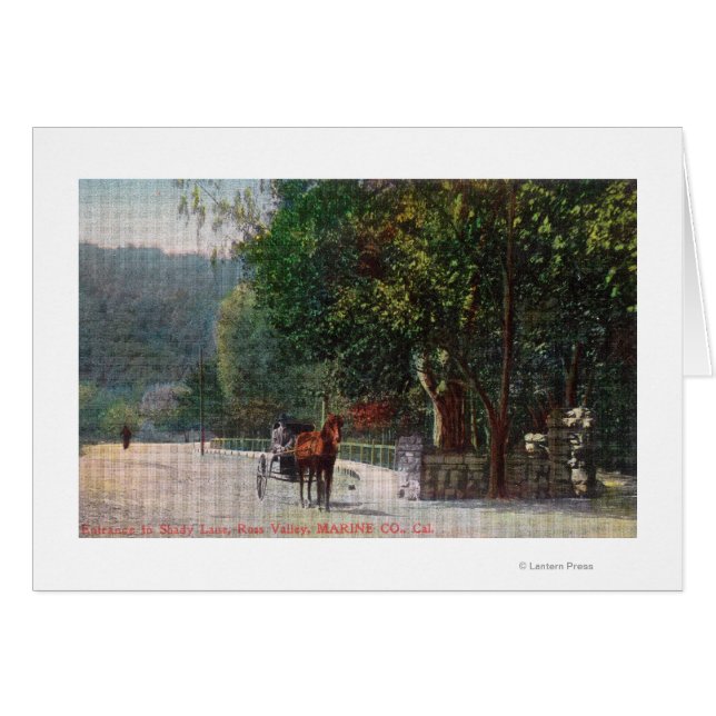 Aussicht auf schattige Lane, Pferdetransport (Vorderseite (Horizontal))