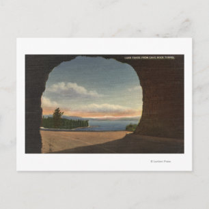 Aussicht auf See vom Höhlenstunnel Postkarte