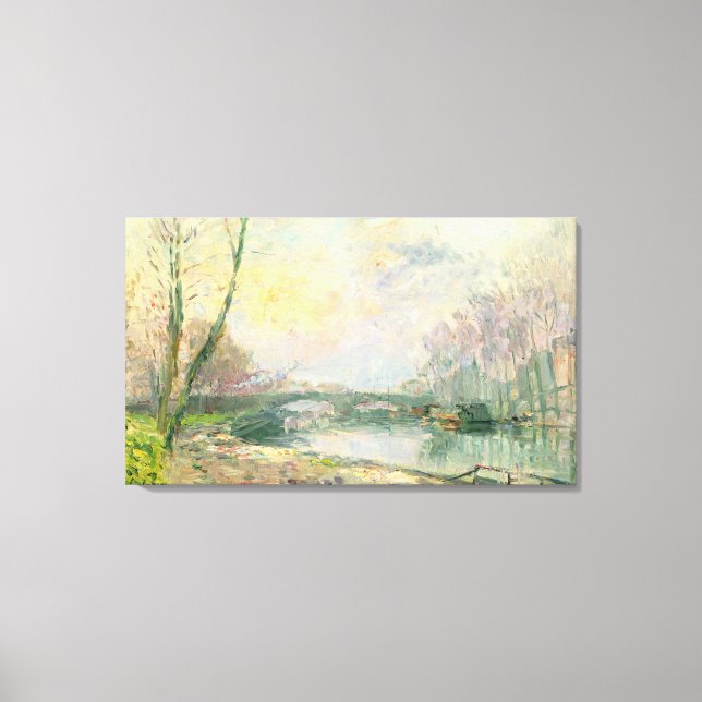 Aussicht auf Seine, Paris (Öl auf Leinwand) Leinwanddruck (Vorderseite)