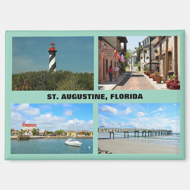 Aussicht auf St. Augustine, Florida Magnet (Vorderseite)