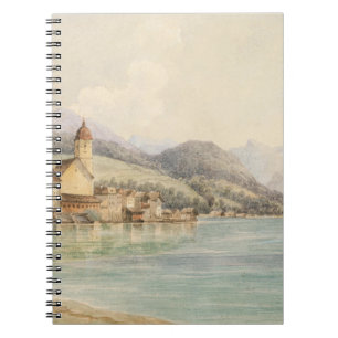 Aussicht auf St. Wolfgang am Wolfgangsee Carl Lafi Notizblock