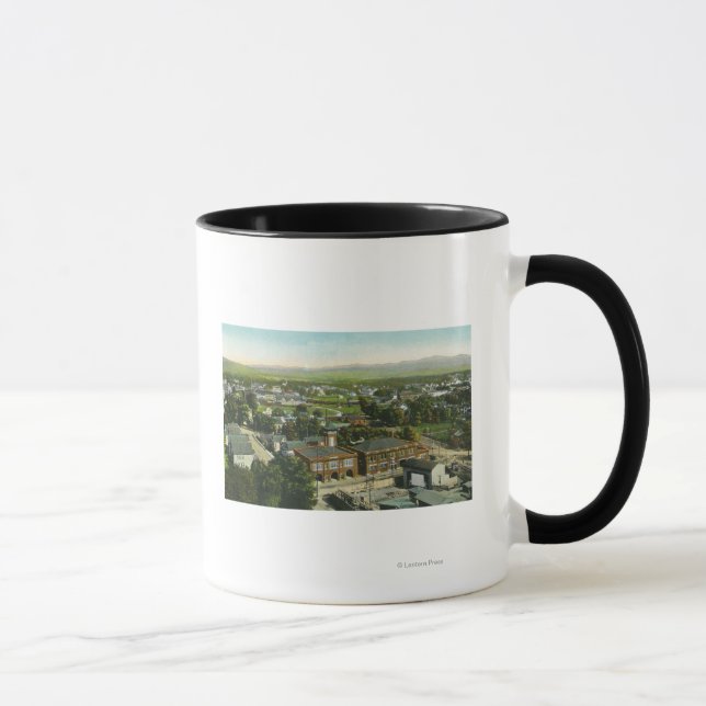 Aussicht auf Stadt, Feuerwerk und Stadt Tasse (Rechts)