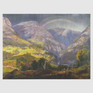 Aussicht auf Stalheim in Norwegen (Johan Christlic Seidenpapier