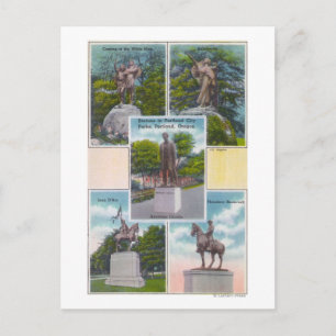 Aussicht auf Statuen in Portland City Parks Postkarte