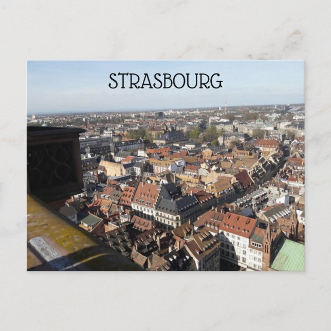 Aussicht auf Straßburg Frankreich von der Kathedra Postkarte (Vorderseite)