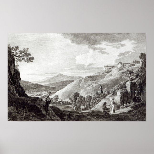 Aussicht auf Tarquinia und Corneto Poster (Vorne)