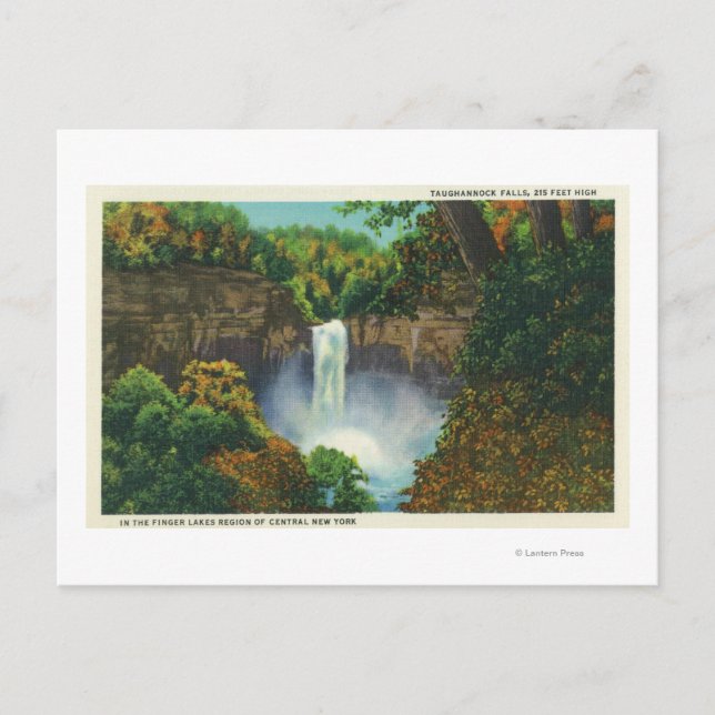 Aussicht auf Taughannock Falls, 200 Meter hoch Postkarte (Vorderseite)
