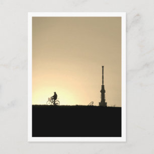 Aussicht auf Tokio Skytree: Edogawa Riverbank Post Postkarte