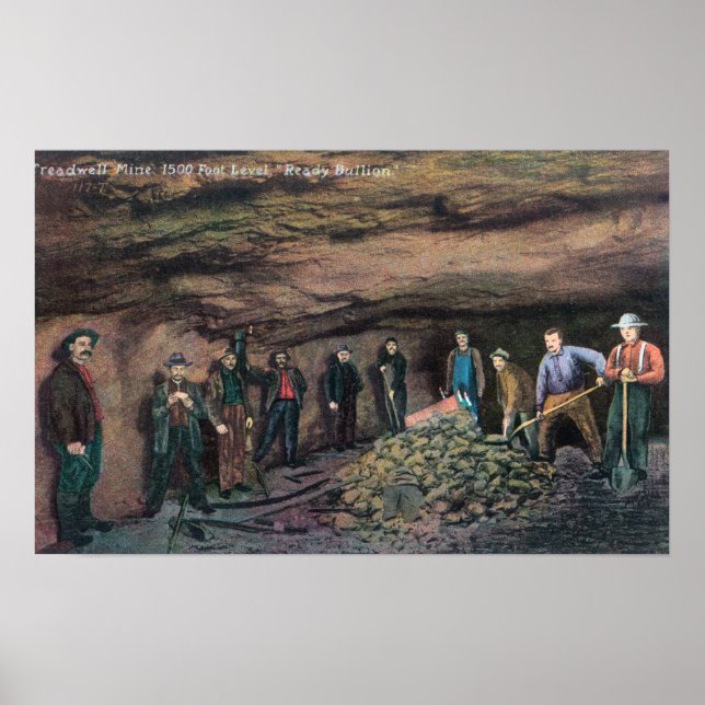 Aussicht auf Treadwell Minine Gold MinersJuneau, A Poster (Vorne)