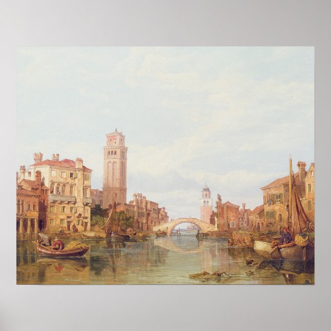 Aussicht auf Verona, 1848 (Öl auf Leinwand) Poster (Vorne)