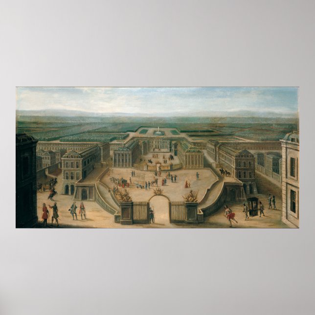Aussicht auf Versailles vom Place d'Armes Poster (Vorne)