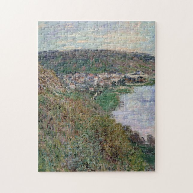 Aussicht auf Vetheuil Monet Fantastische Bergwelte (Vertikal)