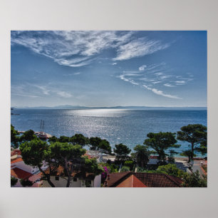 Aussicht aus Brela, Kroatien Poster
