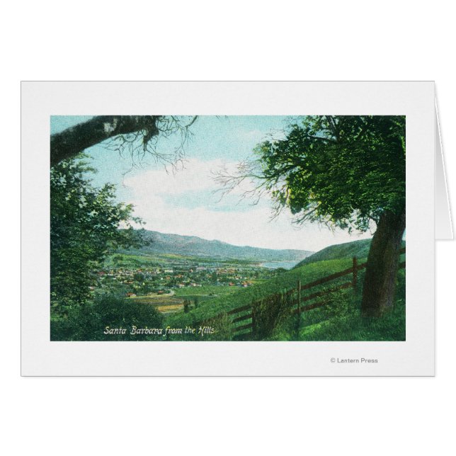 Aussicht aus der Luft von den Hügeln auf die Stadt (Vorderseite (Horizontal))