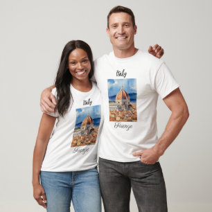 Aussicht Firenze/Florenz   Der Duomo   in Aquarell T-Shirt