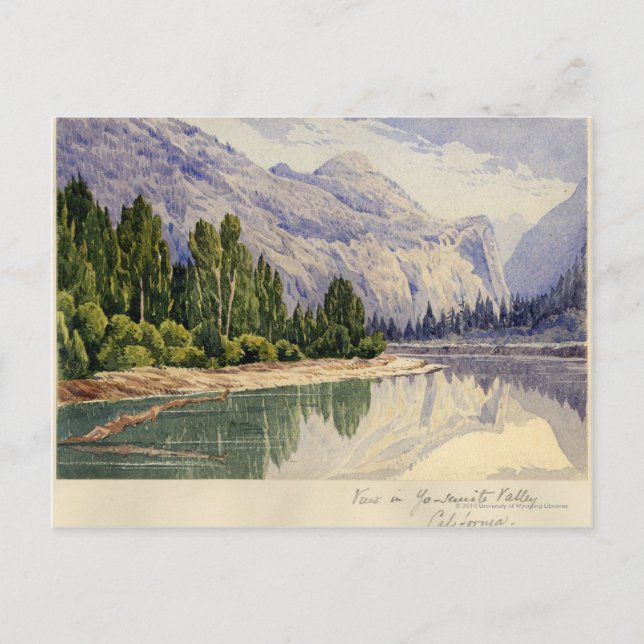 Aussicht im Yo-Semite-Tal Kalifornien Postkarte (Vorderseite)