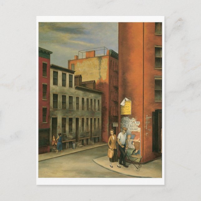 Aussicht in Chambers Street, New York City, c. 193 Postkarte (Vorderseite)