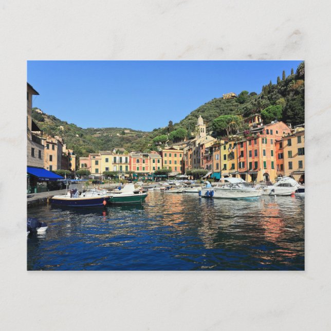 Aussicht in Portofino Postkarte (Vorderseite)