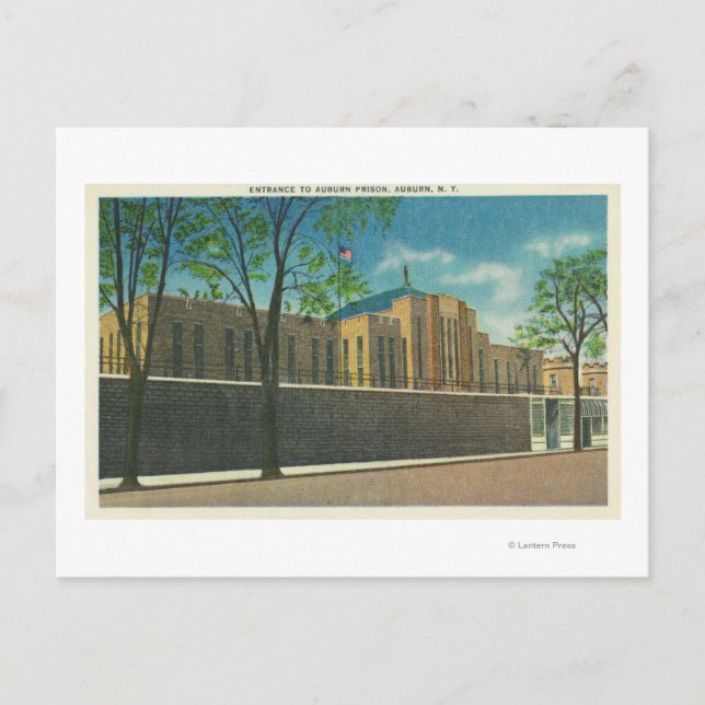 Aussicht ins Gefängnis von Auburn Postkarte (Vorderseite)