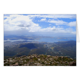 Aussicht vom Berg Wellington, Tasmania, Karte
