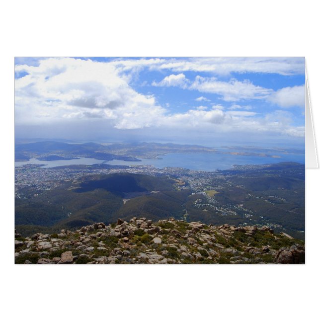 Aussicht vom Berg Wellington, Tasmania, Karte (Vorderseite (Horizontal))