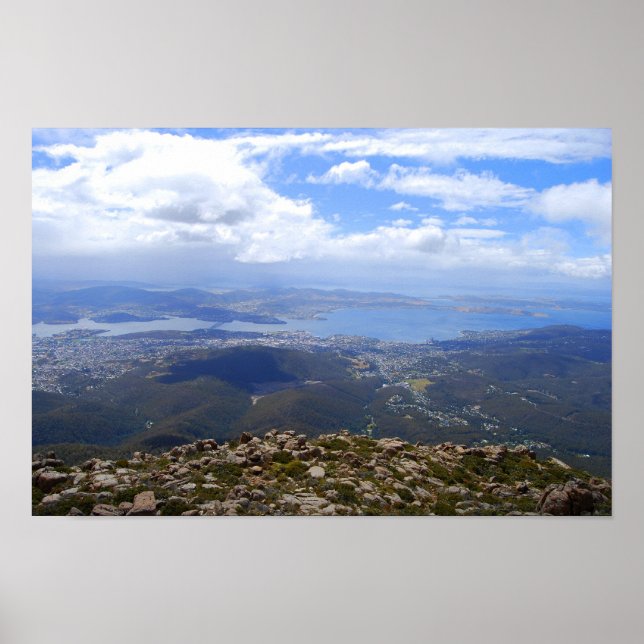 Aussicht vom Berg Wellington, Tasmanien, Print Poster (Vorne)