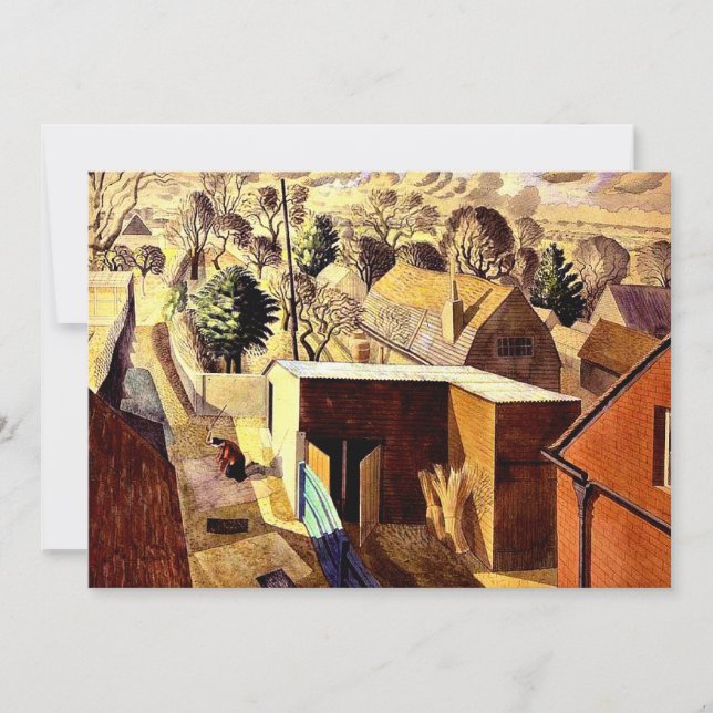 Aussicht vom Brick House, Great Bardfield, Karte (Vorderseite)