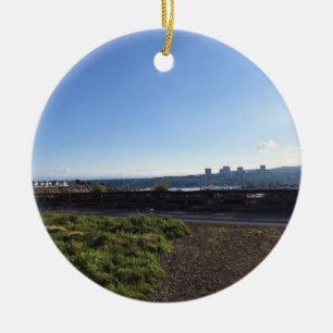 Aussicht vom Castaways Park, Newport Beach, CA, Keramik Ornament