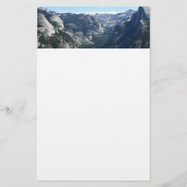 Aussicht vom Glacier Point auf den Yosemite Nation Briefpapier (Vorderseite)