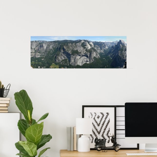 Aussicht vom Glacier Point auf den Yosemite Nation Poster (Heimbüro)
