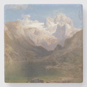 Aussicht vom Gosauer See zum Dachstein Steinuntersetzer