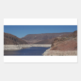 Aussicht vom Hoover-Staudamm 2016 Rechteckiger Aufkleber