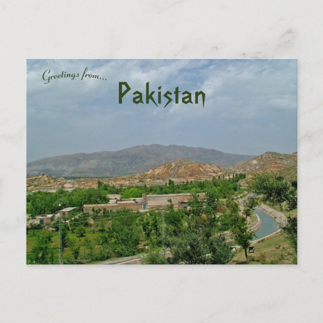 Aussicht vom Jaulian Kloster Pakistan Postkarte (Vorderseite)