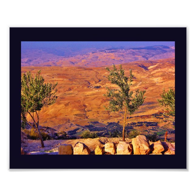 Aussicht vom Monte Nebo Fotodruck (Vorne)