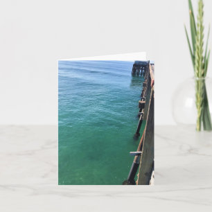 Aussicht vom Pier, Newport Beach, Kalifornien Dankeskarte