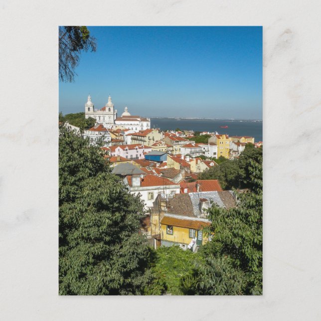 Aussicht vom Schloss Sao Jorge (Vert) - Postkarte (Vorderseite)