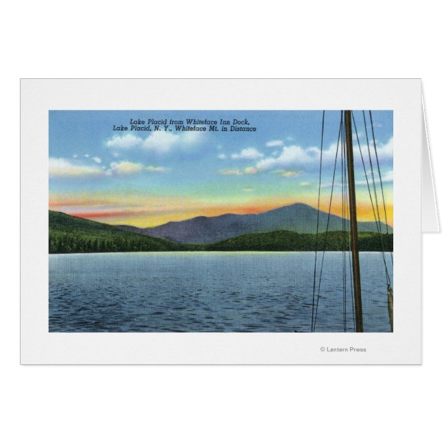 Aussicht vom Whiteface Inn Dock auf den See (Vorderseite (Horizontal))