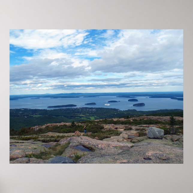 Aussicht von Cadillac Mountain Poster (Vorne)