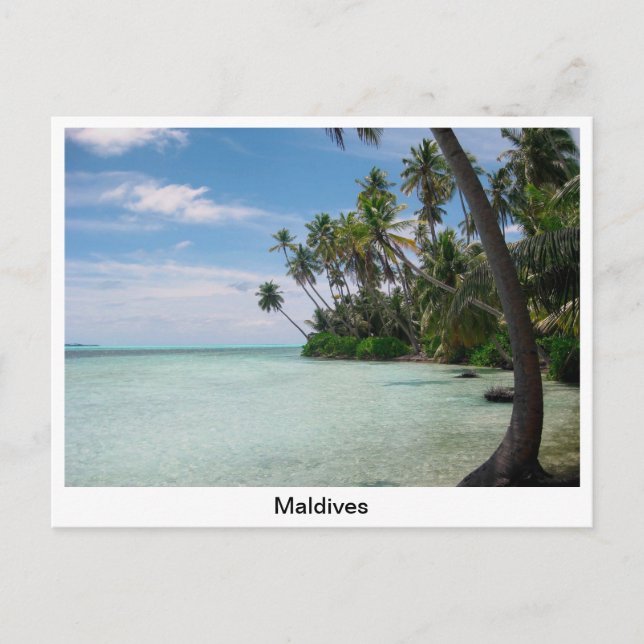 Aussicht von der Insel Hevaahulhudhoo Postcard Postkarte (Vorderseite)