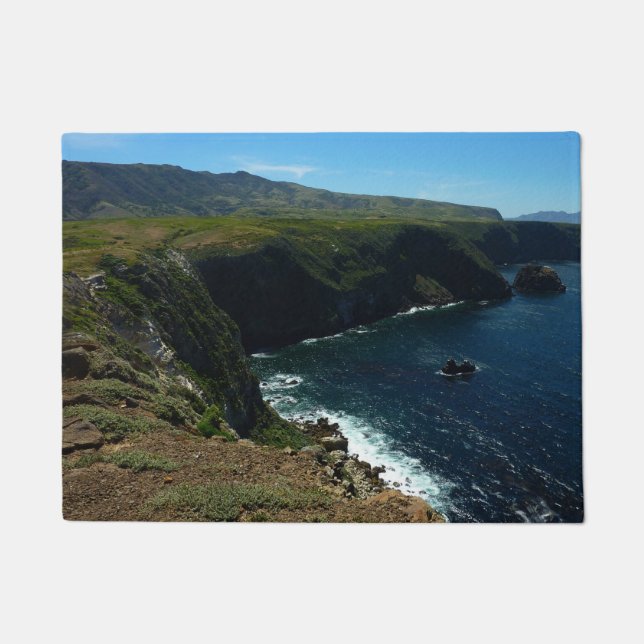Aussicht von der Insel Santa Cruz auf die Kanalins Fußmatte (Vorderseite)