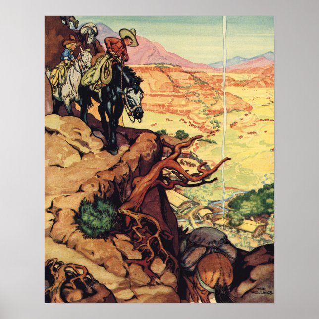 Aussicht von der Klippe Poster (Vorne)