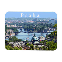 Aussicht von der Prager Burg aus auf die Stadt. Magnet