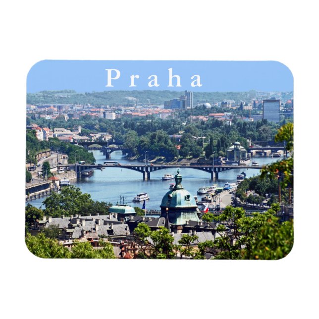 Aussicht von der Prager Burg aus auf die Stadt. Magnet (Horizontal)