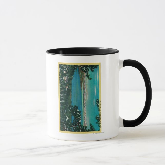 Aussicht von der Rose HighwayLake Tahoe, CA Tasse (Rechts)