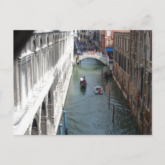 Aussicht von der Seufzerbrücke, Venedig Postkarte (Vorderseite)