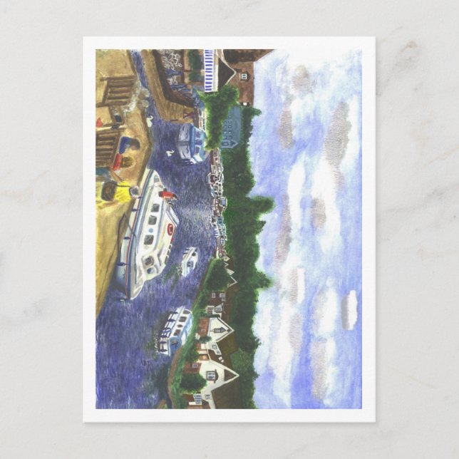 Aussicht von der Wroxham Bridge Norfolk Broads Postkarte (Vorderseite)