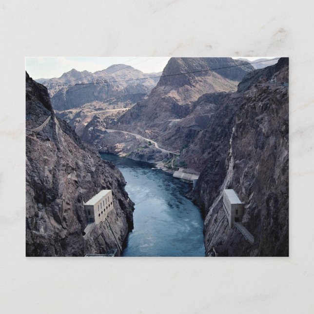 Aussicht von Hoover Dam, Nevada/Arizona, USA Postkarte (Vorderseite)