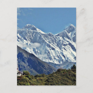 Aussicht von Nepal auf dem Weg zum Berg EVEREST Postkarte